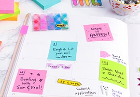 Post-it® Brand tips for managing a busy schedule