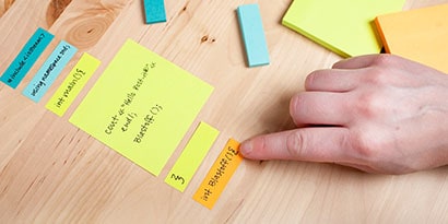 Next to your computer, write the code out on Post-it® Super Sticky Notes and Post-it® Page Markers and lay it out so you can see it clearly