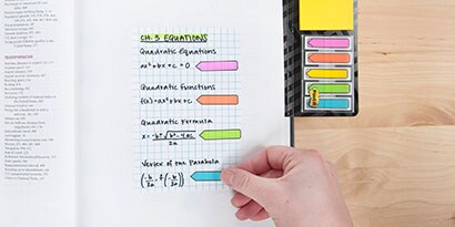 Continue adding Post-it® Flags to identify and colour code new formulas as your lessons progress