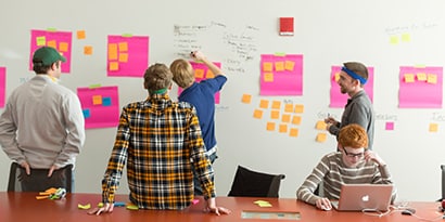 Color coding to track a brainstorming session