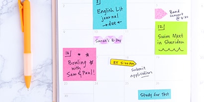 Tips for Managing a Busy Schedule - color code your commitments