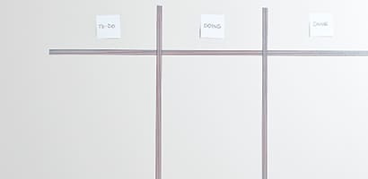 post-it note Kanban board