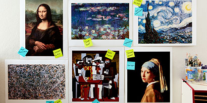 When finished, gather your students to discuss the artists and how many of the works are labeled correctly